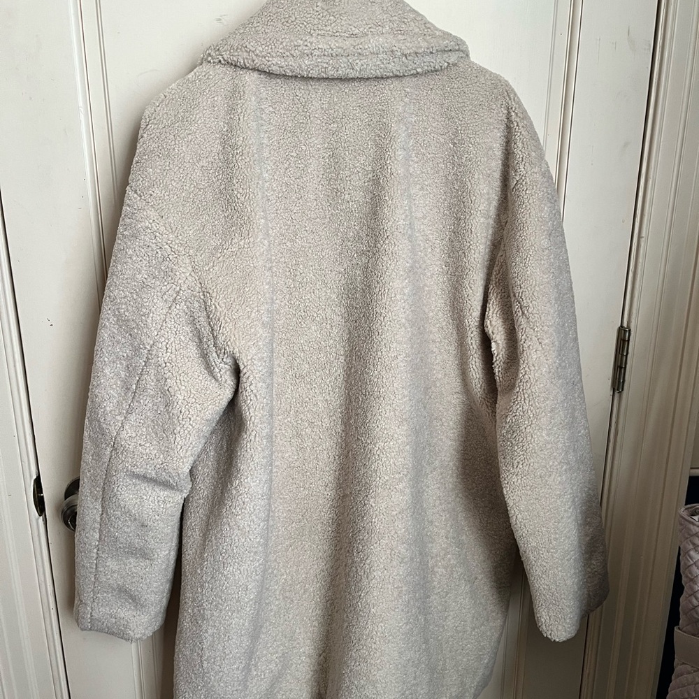 Daily Ritual Beige Teddy Jacket - Picture 3 of 4